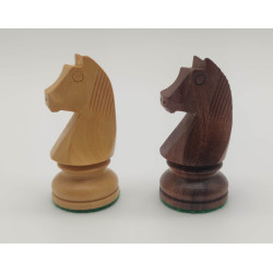 Premium Holzschachset Mahagoni (Koordinaten) German Knight