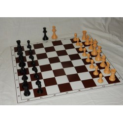 Schach Set 'Tournament XL', Kunststoff 105 mm mit Turnier-Schachplan,  faltbar, schwarz und weiß