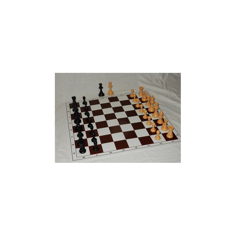 Schach Set 'Tournament XL', Kunststoff 105 mm mit Turnier-Schachplan,  faltbar, schwarz und weiß