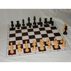 Schach Set 'Tournament XL', Kunststoff 105 mm mit Turnier-Schachplan,  faltbar, schwarz und weiß